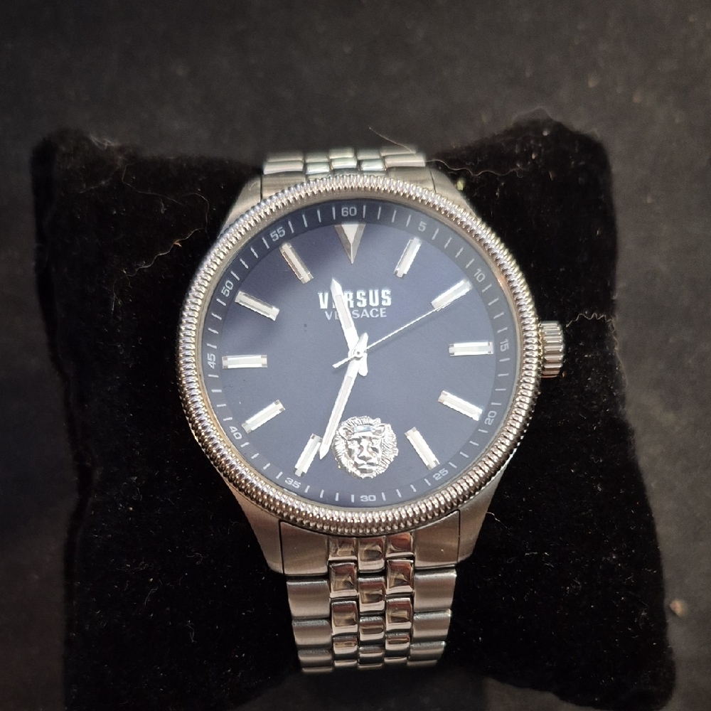 Versus Versace Silver and Blue Men's Watch